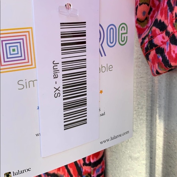 NWT Lularoe Julia Print Dress XS - Picture 6 of 7